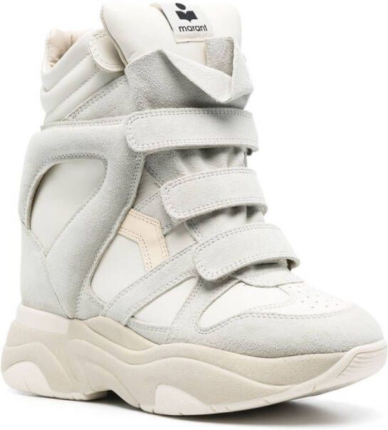 ISABEL MARANT Balskee high-top leather sneakers White