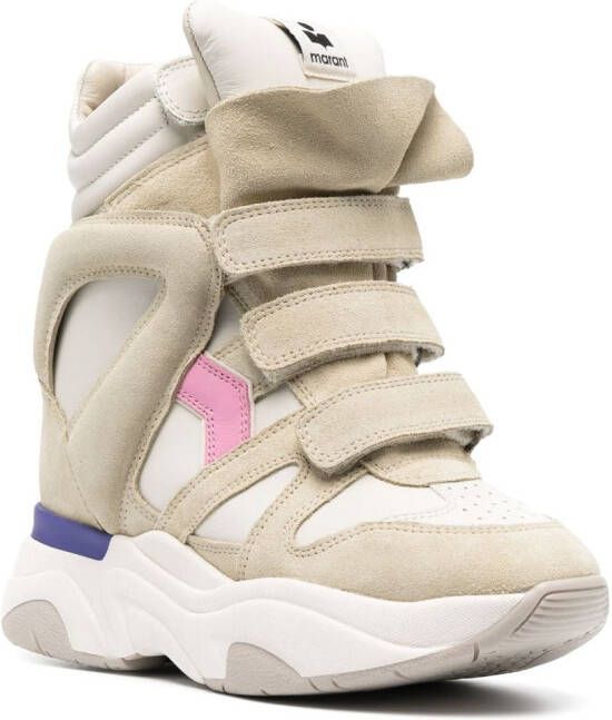 ISABEL MARANT Balskee high-top suede sneakers Neutrals