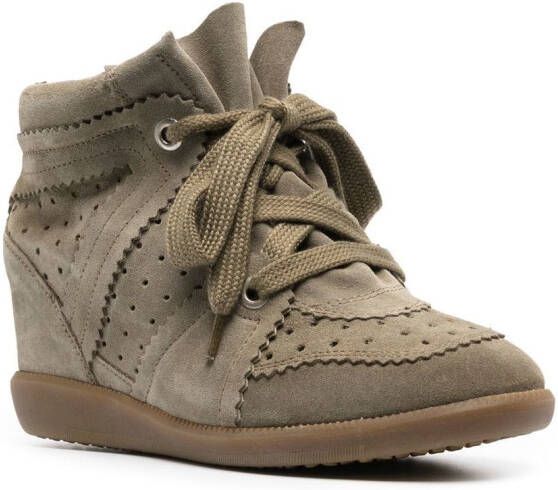ISABEL MARANT Bobby wedge sneakers Green