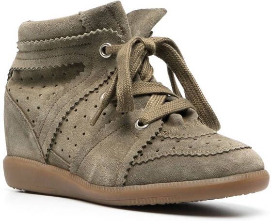 ISABEL MARANT Bobby wedge sneakers Green