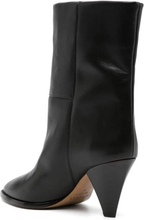 ISABEL MARANT Rouxa 80mm leather boots Black