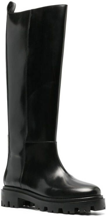 ISABEL MARANT calf-length leather boots Black