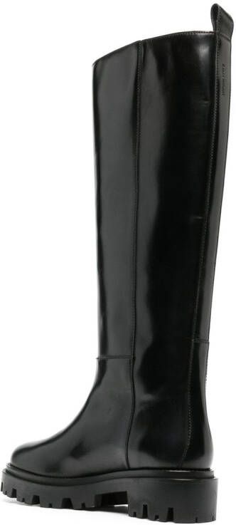 ISABEL MARANT calf-length leather boots Black