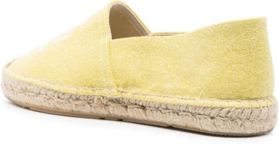 ISABEL MARANT Canae logo-embroidered espadrilles Yellow