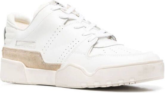 MARANT colour-block leather sneakers White
