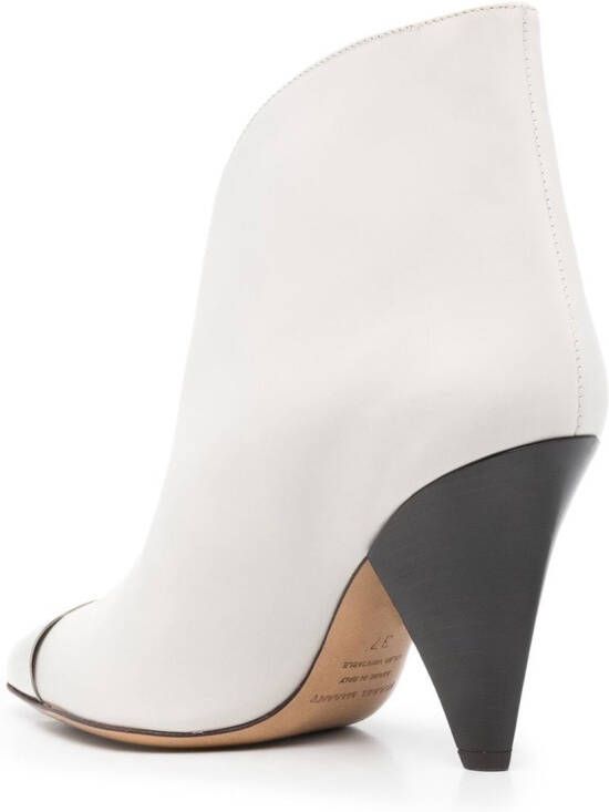 ISABEL MARANT cone-heel pointed-toe boots White