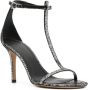 ISABEL MARANT crackled 95mm leather sandals Silver - Thumbnail 2