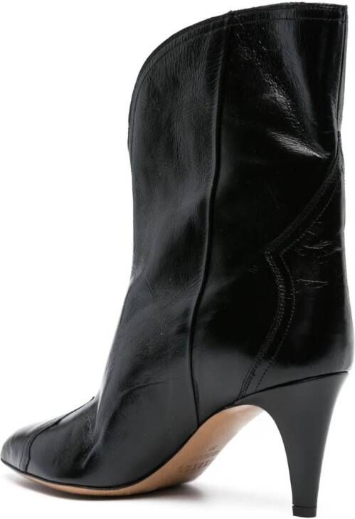 ISABEL MARANT Dahope 30mm leather boots Black