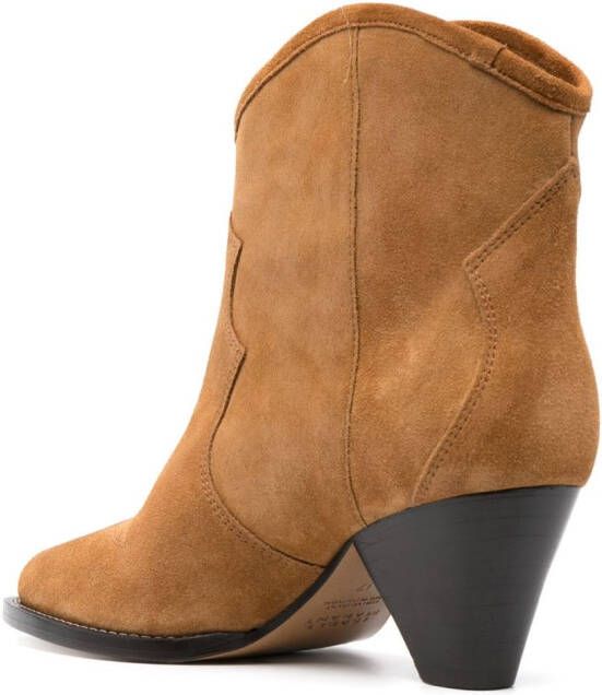 ISABEL MARANT Darizo 70mm leather ankle boots Brown