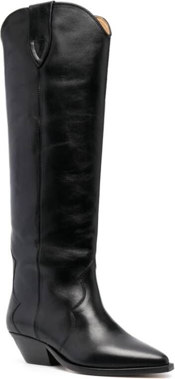 ISABEL MARANT Denvee 40mm leather knee-high boots Black