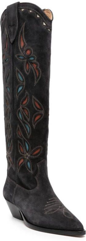 ISABEL MARANT Denvee 40mm suede cowboy boots Black