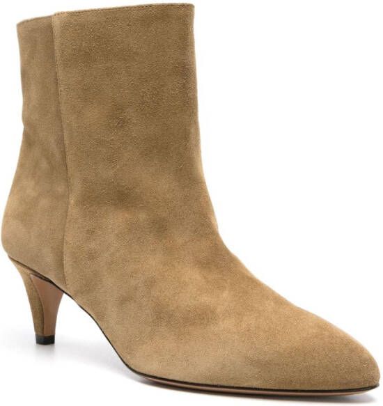 ISABEL MARANT Deone 50mm suede ankle boots Green