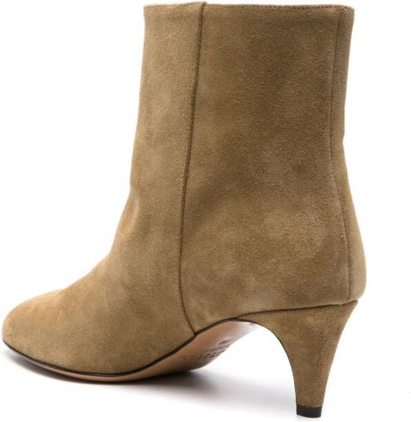 ISABEL MARANT Deone 50mm suede ankle boots Green