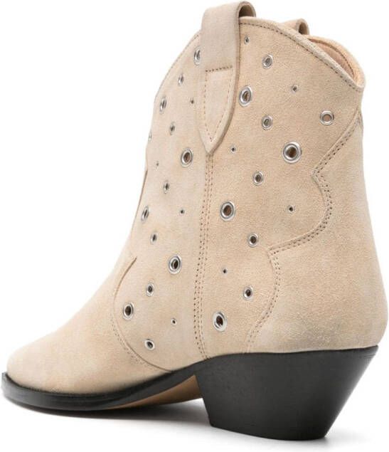 ISABEL MARANT Dewina 40mm suede ankle boot Neutrals