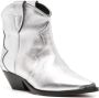 ISABEL MARANT Dewina leather ankle boots Silver - Thumbnail 2
