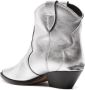 ISABEL MARANT Dewina leather ankle boots Silver - Thumbnail 3
