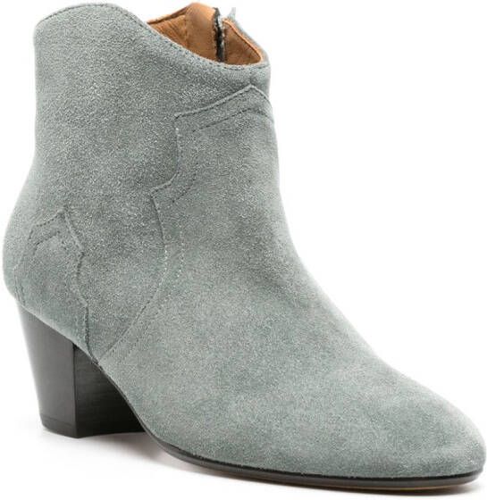 ISABEL MARANT Dicker 55mm suede boots Green