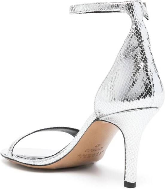 ISABEL MARANT Eonie 80mm leather sandals Silver