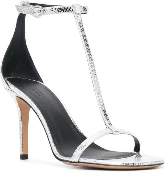 ISABEL MARANT Eonie 85mm leather sandals Silver