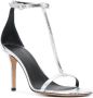 ISABEL MARANT Eonie 85mm leather sandals Silver - Thumbnail 2