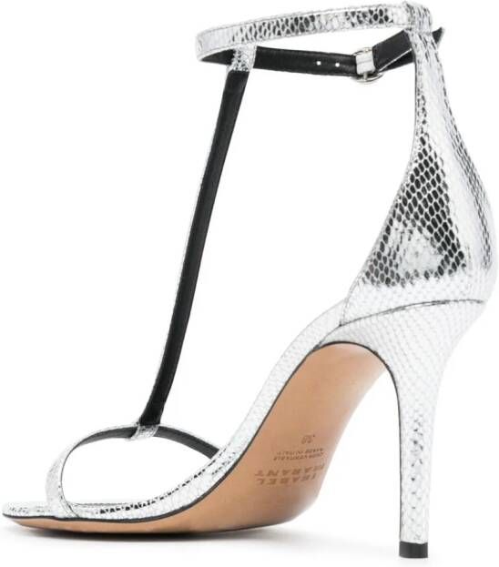 ISABEL MARANT Eonie 85mm leather sandals Silver