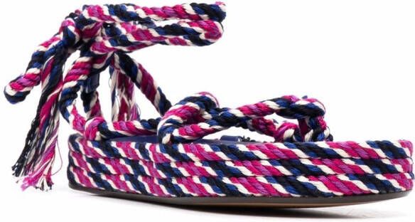 ISABEL MARANT Erol rope sandals Pink