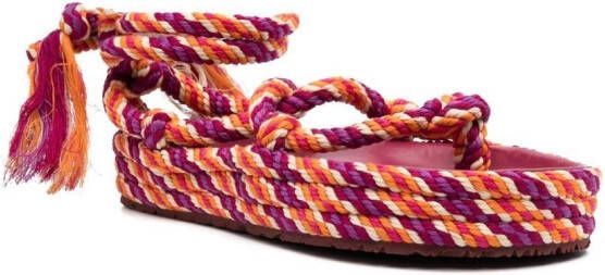 ISABEL MARANT Erol tasselled rope sandals Orange