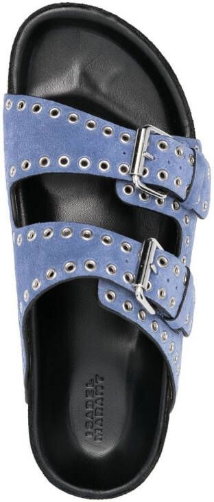 ISABEL MARANT eyelet-detailing slip-on sandals Blue
