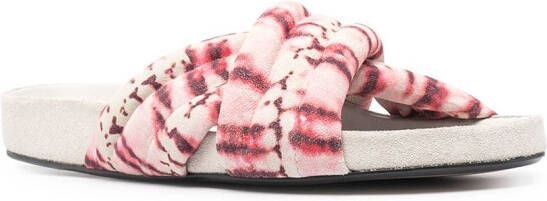 ISABEL MARANT Holden slide sandals Red