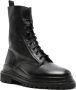 ISABEL MARANT ISABEL GHISO FLAT LACE UP COMBAT BOOT LEATHER Black - Thumbnail 2