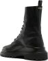 ISABEL MARANT ISABEL GHISO FLAT LACE UP COMBAT BOOT LEATHER Black - Thumbnail 3
