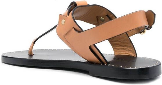 ISABEL MARANT Jewel Tong flat sandals Brown