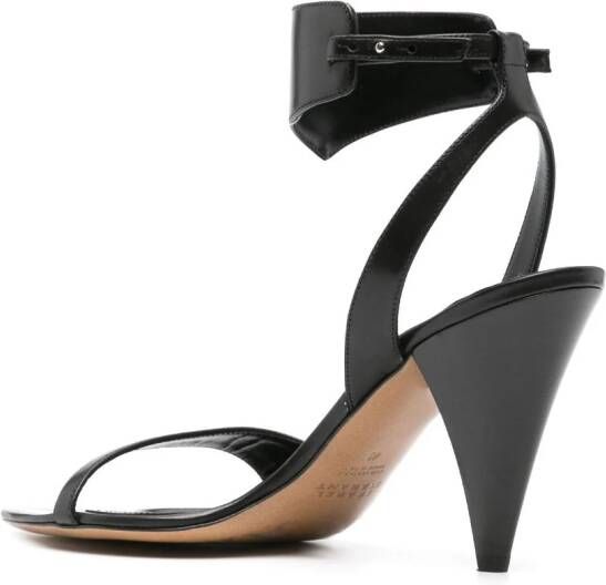 ISABEL MARANT Junia 90mm leather sandals Black