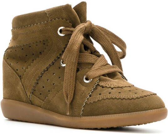 ISABEL MARANT lace-up sneakers Brown