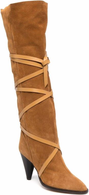 ISABEL MARANT lace-up suede boots Neutrals