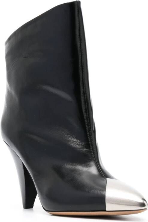 ISABEL MARANT Lapio 90mm leather boots Black