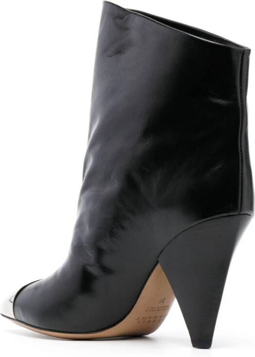 ISABEL MARANT Lapio 90mm leather boots Black