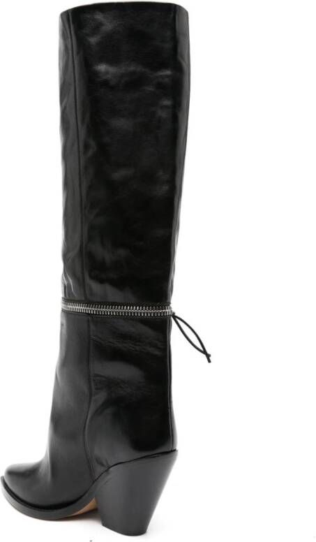 ISABEL MARANT Larane 90mm zip-embellished boots Black