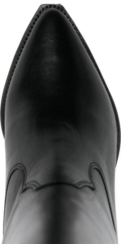 ISABEL MARANT leather block-heel boots Black