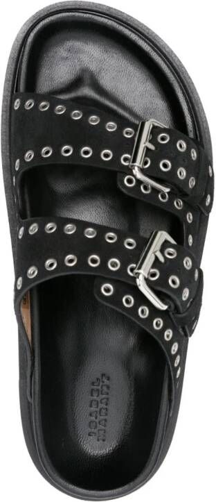 ISABEL MARANT Lennyo eyelet-embellished sandals Black