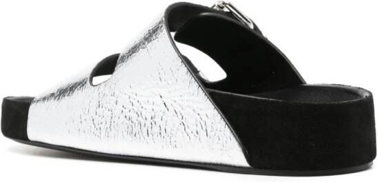 ISABEL MARANT Lennyo leather sandals Silver