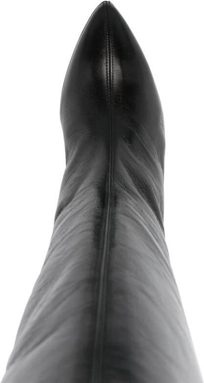 ISABEL MARANT Lisali 50mm thigh-high leather boots Black
