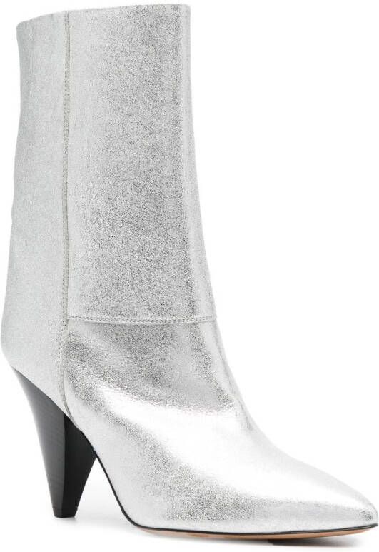 ISABEL MARANT Locky cone heel boots Grey