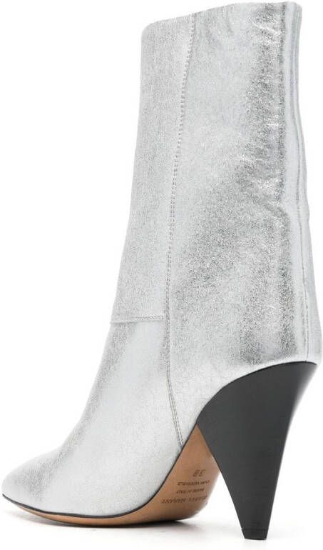 ISABEL MARANT Locky cone heel boots Grey