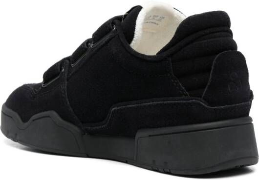 ISABEL MARANT logo-patch leather sneakers Black