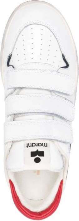 ISABEL MARANT logo-patch touch-strap sneakers White