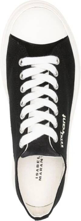 ISABEL MARANT logo-print flatform sneakers Black