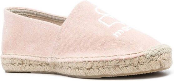 ISABEL MARANT logo-print slip-on espadrilles Pink