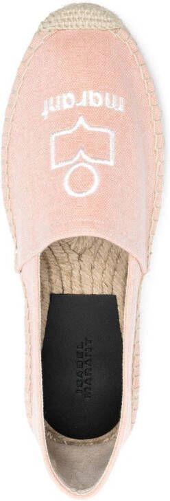 ISABEL MARANT logo-print slip-on espadrilles Pink