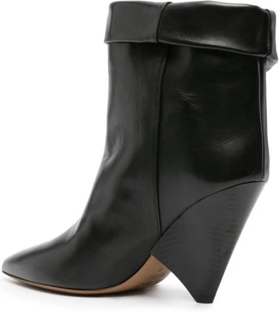 ISABEL MARANT Lulya 90mm leather boots Black